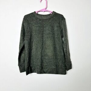 Chaser NWOT Kids Girls Crew Neck Long Sleeve Knit Pullover Sweater Green Size 6